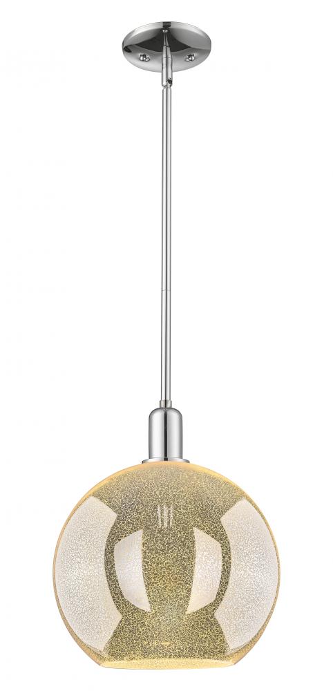 Athens - 1 Light - 12 inch - Polished Chrome - Stem hung - Mini Pendant