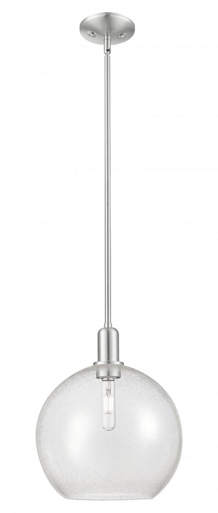 Athens - 1 Light - 12 inch - Brushed Satin Nickel - Stem hung - Mini Pendant