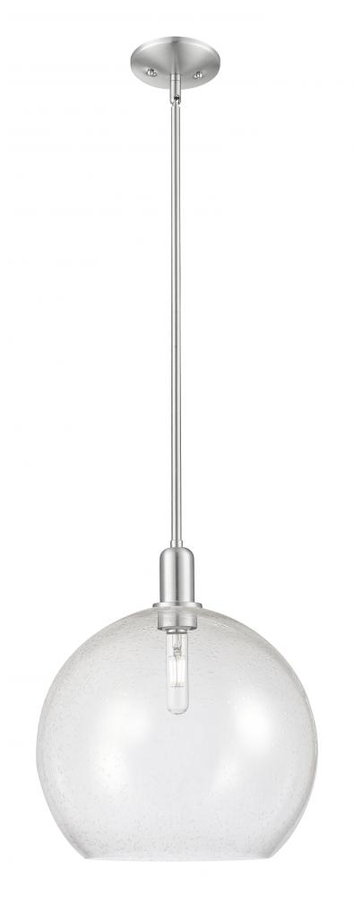 Athens - 1 Light - 14 inch - Brushed Satin Nickel - Stem hung - Mini Pendant