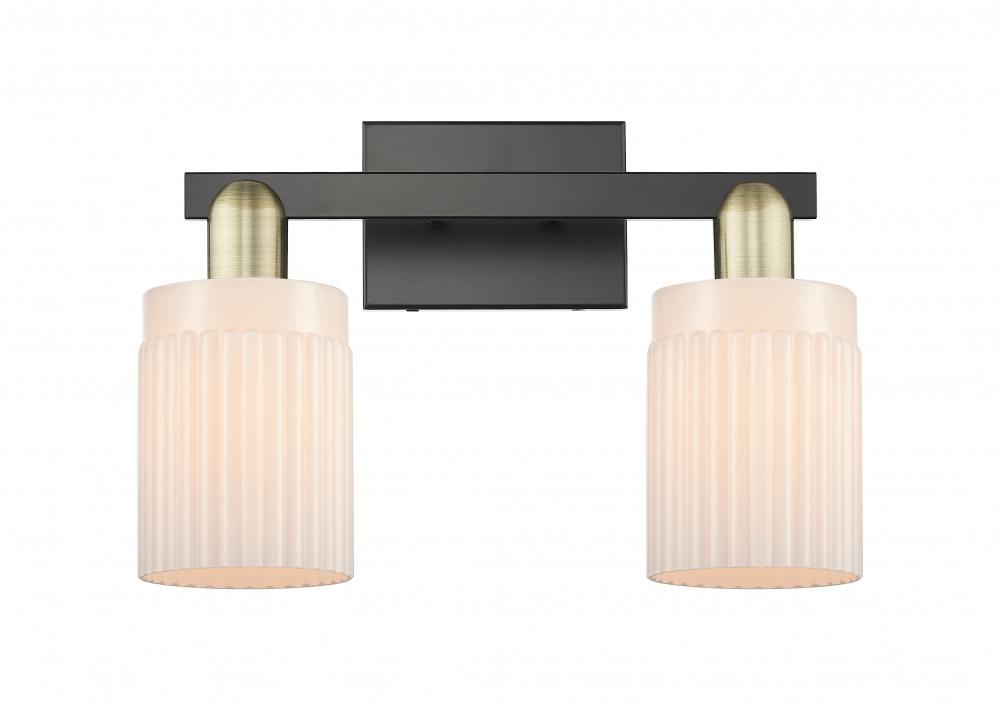 Hadley - 2 Light - 16 inch - Black Antique Brass - Bath Vanity Light