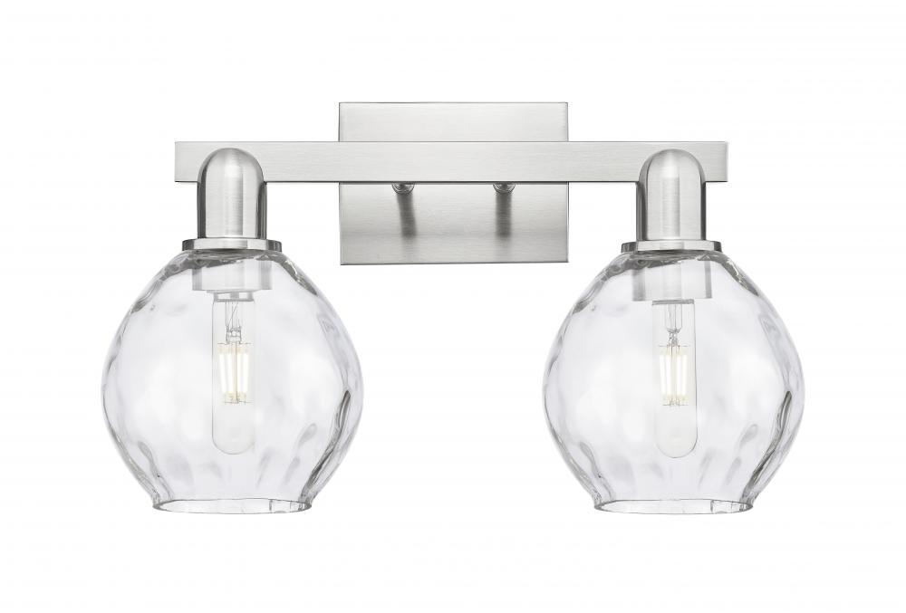 Waverly - 2 Light - 17 inch - Brushed Satin Nickel - Bath Vanity Light