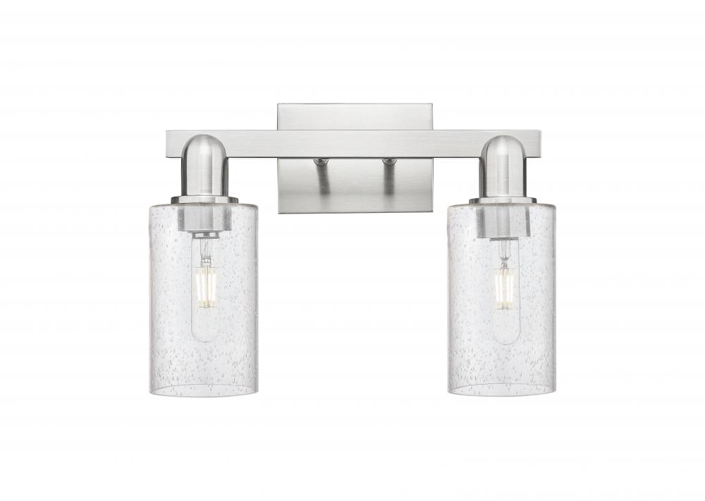 Clymer - 2 Light - 15 inch - Brushed Satin Nickel - Bath Vanity Light