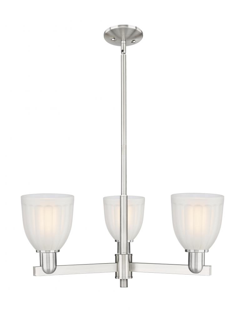 Brookfield - 3 Light - 28 inch - Polished Chrome - Stem hung - Flush Mount