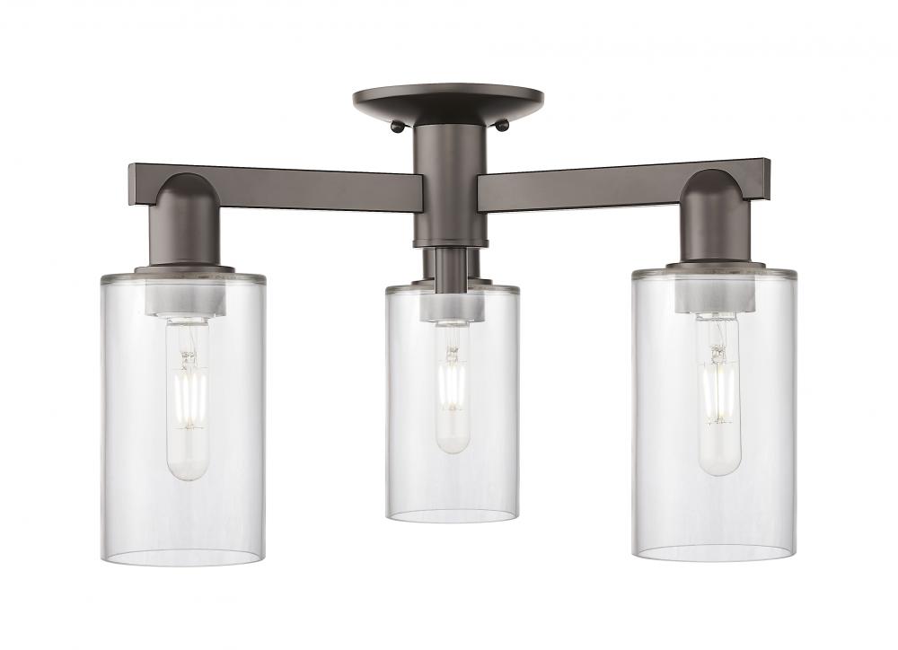 Clymer - 3 Light - 21 inch - Oil Rubbed Bronze - Semi-Flush Mount