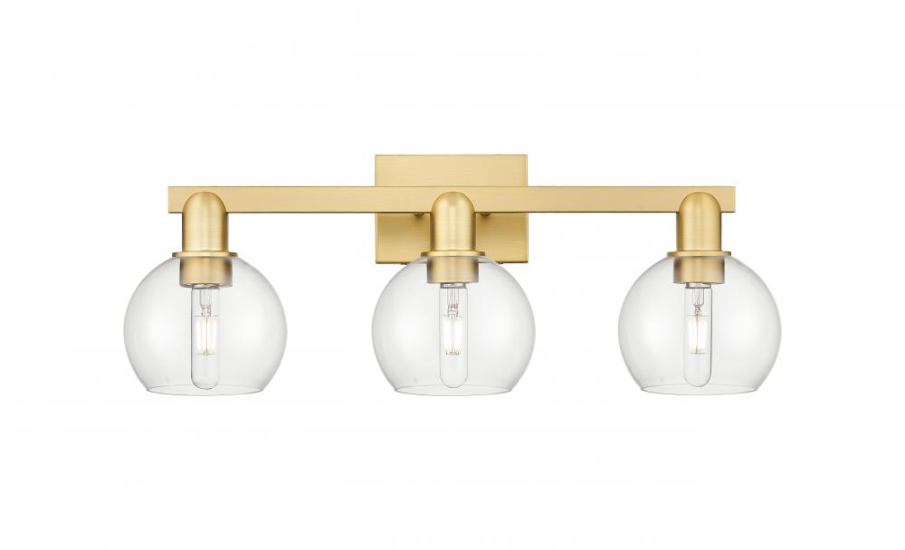 Athens - 3 Light - 25 inch - Satin Gold - Bath Vanity Light