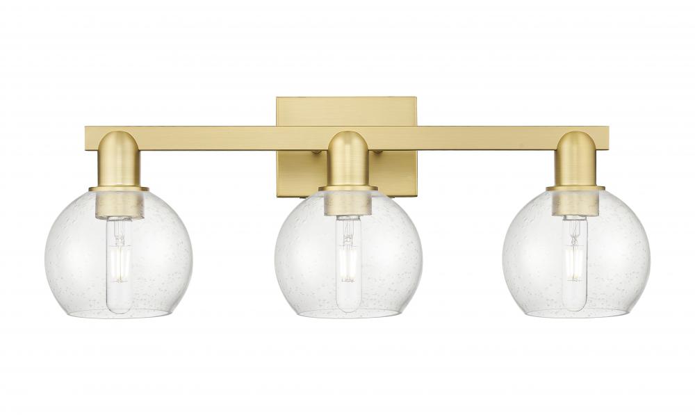 Athens - 3 Light - 25 inch - Satin Gold - Bath Vanity Light