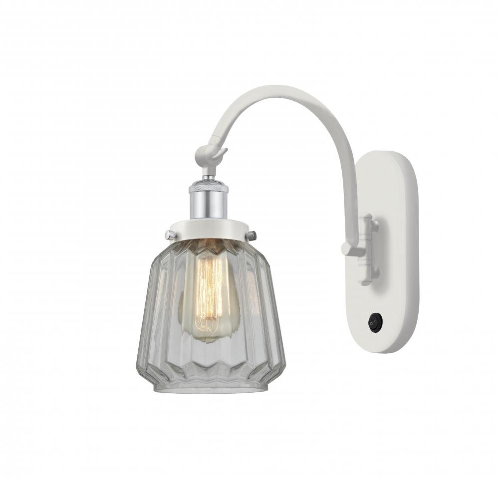 Chatham - 1 Light - 7 inch - White Polished Chrome - Adjustable Swing Arm