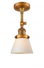 Innovations Lighting 201F-BB-G61 - Cone - 1 Light - 6 inch - Brushed Brass - Adjustable Semi-Flush Mount