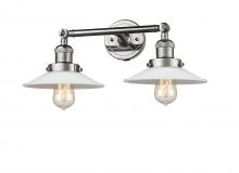 Innovations Lighting 208-PN-G1-LED - Halophane - 2 Light - 18 inch - Polished Nickel - Adjustable Bath Vanity Light