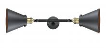 Innovations Lighting 208L-BAB-M13-BK-LED - Appalachian - 2 Light - 8 inch - Black Antique Brass - Adjustable Bath Vanity Light