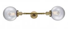 Innovations Lighting 208L-BB-G202-8 - Beacon - 2 Light - 8 inch - Brushed Brass - Adjustable Bath Vanity Light