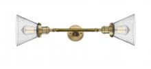 Innovations Lighting 208L-BB-G44 - Cone - 2 Light - 8 inch - Brushed Brass - Adjustable Bath Vanity Light