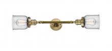 Innovations Lighting 208L-BB-G52 - Bell - 2 Light - 5 inch - Brushed Brass - Adjustable Bath Vanity Light