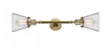 Innovations Lighting 208L-BB-G62 - Cone - 2 Light - 6 inch - Brushed Brass - Adjustable Bath Vanity Light
