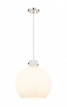 Innovations Lighting 410-1PL-PN-G410-16WH - Newton Sphere - 1 Light - 16 inch - Polished Nickel - Cord hung - Pendant
