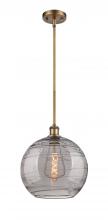 Innovations Lighting 516-1S-BB-G1213-12SM - Athens Deco Swirl - 1 Light - 12 inch - Brushed Brass - Mini Pendant