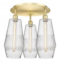 Innovations Lighting 516-3C-SG-G684-7 - Windham - 3 Light - 19 inch - Satin Gold - Flush Mount