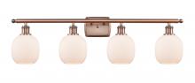 Innovations Lighting 516-4W-AC-G101 - Belfast - 4 Light - 36 inch - Antique Copper - Bath Vanity Light