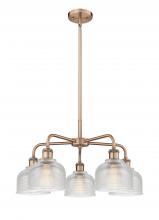 Innovations Lighting 516-5CR-AC-G412 - Dayton - 5 Light - 24 inch - Antique Copper - Chandelier