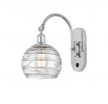 Innovations Lighting 518-1W-PC-G1213-8 - Athens Deco Swirl - 1 Light - 8 inch - Polished Chrome - Adjustable Swing Arm
