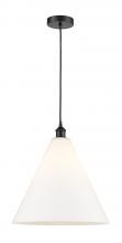 Innovations Lighting 616-1P-BK-GBC-161 - Berkshire - 1 Light - 16 inch - Matte Black - Cord hung - Pendant