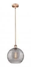 Innovations Lighting 616-1S-AC-G1213-12SM - Athens Deco Swirl - 1 Light - 12 inch - Antique Copper - Cord hung - Mini Pendant