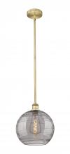 Innovations Lighting 616-1S-BB-G1213-12SM - Athens Deco Swirl - 1 Light - 12 inch - Brushed Brass - Cord hung - Mini Pendant