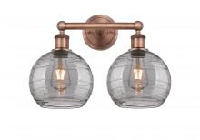 Innovations Lighting 616-2W-AC-G1213-8SM - Athens Deco Swirl - 2 Light - 17 inch - Antique Copper - Bath Vanity Light