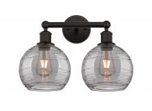 Innovations Lighting 616-2W-OB-G1213-8SM - Athens Deco Swirl - 2 Light - 17 inch - Oil Rubbed Bronze - Bath Vanity Light