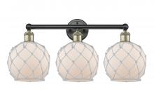 Innovations Lighting 616-3W-BAB-G121-8RW - Farmhouse Rope - 3 Light - 26 inch - Black Antique Brass - Bath Vanity Light