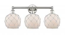 Innovations Lighting 616-3W-PN-G121-8RW - Farmhouse Rope - 3 Light - 26 inch - Polished Nickel - Bath Vanity Light