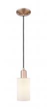 Innovations Lighting 716-1P-AC-G801 - Clymer - 1 Light - 4 inch - Antique Copper - Cord hung - Mini Pendant