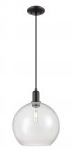 Innovations Lighting 716-1P-BK-G124-12 - Athens - 1 Light - 12 inch - Matte Black - Cord hung - Mini Pendant