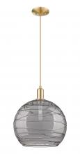Innovations Lighting 716-1P-CB-G1213-14SM - Athens Deco Swirl - 1 Light - 14 inch - Champagne Bronze - Cord hung - Mini Pendant