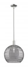 Innovations Lighting 716-1S-PN-G1213-14SM - Athens Deco Swirl - 1 Light - 14 inch - Polished Nickel - Stem hung - Mini Pendant