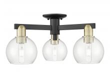 Innovations Lighting 716-3F-BAB-G122-6 - Athens - 3 Light - 23 inch - Black Antique Brass - Semi-Flush Mount