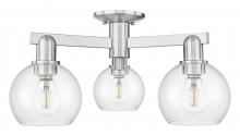 Innovations Lighting 716-3F-SN-G122-6 - Athens - 3 Light - 23 inch - Brushed Satin Nickel - Semi-Flush Mount