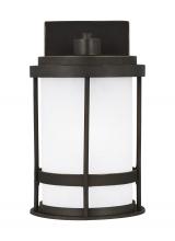Generation Lighting 8590901EN3-71 - Wilburn modern 1-light LED outdoor exterior small wall lantern sconce in antique bronze finish with