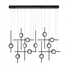 Eurofase 47256-026 - BARLETT-CHD-12LT-53IN-BLK-CL