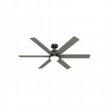 Hunter 51951 - Hunter 60 inch Wi-Fi Gravity Matte Black Ceiling Fan with LED Light Kit and Handheld Remote
