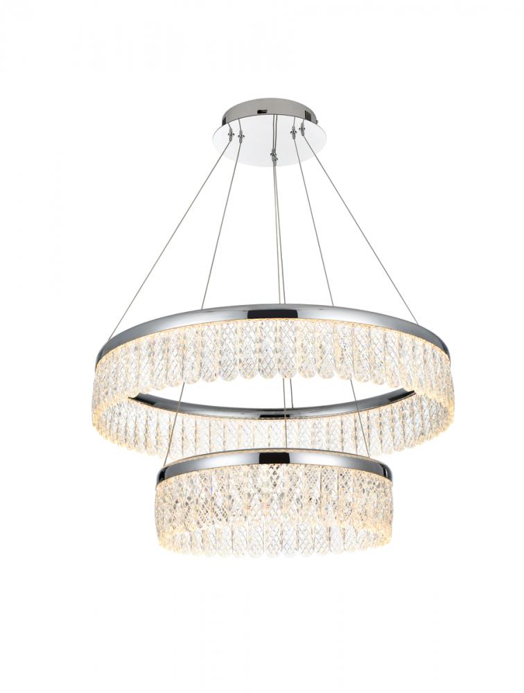 Rune Hang D24"xH4.5" 36W DIM 3CCT Chrome