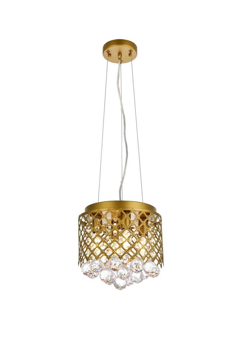 Tully Pendant D10"*H9.7 L4 Brass